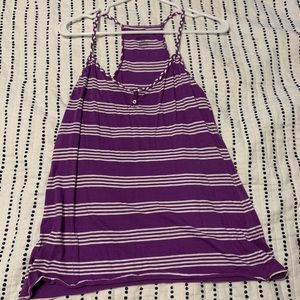 Old Navy purple and white stripped shirt